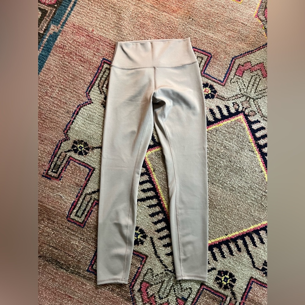 Alo Yoga High Waist Airlift Leggings in Tan